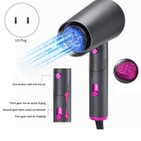 Foldable Hair Dryer, 1600W Professional 3 Speed Adjustable Blow Dryer for Home Dormitory Salon Travel