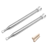 2pcs Blow Fire Tube Silver Cooking 6 Sections Outdoor Camping Picnic Stainless Steel Barbecue Collapsible Fireplace Traveling