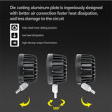 5 Inch 6D Lens Round Square Led Work Light For Car 4WD ATV SUV UTV Trucks Niva 4x4 Offroad Motorcycle 12V 24V Driving Fog Lights