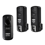 Godox FC-16 Transmitter + 2x Receiver 2.4G 16 Channels Wireless Remote Flash Speedlite Strobe Trigger Shutter Release for Canon