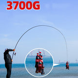 3# 3.6M-6.3M Rock Fishing Rod Carbon Fiber Long Section Distance Throwing Pole Super Hard Telescopic Fishing Canne with Reel