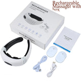 Electric Neck Massager Pulse Back 6 Modes Power Control Far Infrared Heating Pain Relief Cervical Physiotherapy Rechargeable