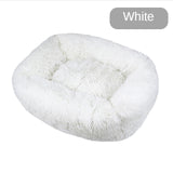 Pet Beds Long Plush Dog Bed Square Solid Color Puppy Beds Mat for Little Medium Large Pets Supplies Winter Warm Bed Cat Cushions