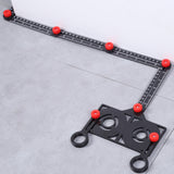 4/6 Fold Universal Angular Template Hole Locator Adjustable Tool Tiles Ceramic Fixed Angle Finder Measuring Ruler Guide Gauge