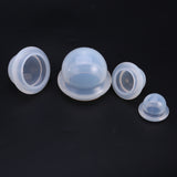 4pcs Silicone Medical Vacuum Massage Cupping Massaging Tools Body Facial Therapy Cupping Cups (Transparent)