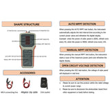 WS400A Photovoltaic Panel Power Supplys Multimeter Solar Panel MPPT Tester Open Circuit Voltage For Troubleshooting Comparison