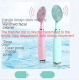 Free shipping Sonic Silicone Facial Cleanser Rechargeable Hand-held Facial Cleaner