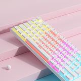 87 Keys Gaming Wired Mechanical Keyboard Pudding Keycap Blue Switch RGB Backlit Teclado Gamer for PC Laptop