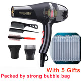 Real 2100W Professional Hair Dryer High Power Styling Tools Blow Dryer Hot and Cold EU Plug Hairdryer 220-240V Machine