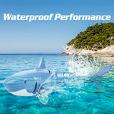 Hot 2.4G RC Shark Fish Boat Robot Radio Simulation Waterproof Model Joint Flexible Charging Shark Animal Toys For Adult Children
