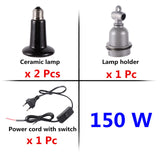 Reptile Heat Lamps Snake Tortoises Lizard Heat Lamps Pet Farm Animal Reptile Poultry Temperate Box Ceramic Heater Lamp 25W~200W