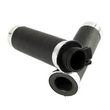 1 Pair seat 25mm Motorcycle Handlebar Hand Grips Black Sliver Rubber Plastic Handle Bar