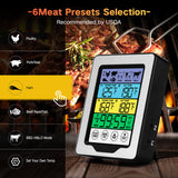 Touch Screen Digital Kitchen Thermometer Food Oven Meat Barbecue Thermometers Baking Cooking Timer With Backlight Dual Probes