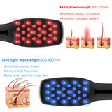 Laser Hair Growth Brush Comb Infrared Electric Massage Anti Hair Loss Phototherapy Scalp Massager Hair Comb USB Rechargeable