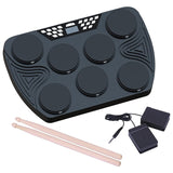 Quality Electronic Drum Compact Size USB Foldable Silicon Drums Set Digital Drum Kit 7-In-1 Portable Electronic Drum Kit US Plug