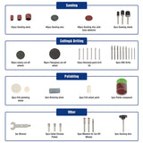 276pcs Mini Electric Drill Multi Rotary Tool Accessories Set Grinding Polishing Rotating Polishing Kits For Dremel Accessory