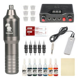Tattoo Machine Kit LCD LCD Digital Screen 18V Tattoo Power Cartridges Needle Professional Complete for Tattoo Beginners Artist