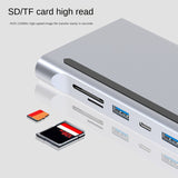 12 In 1 USB C Hub Type C Adapter USB C HUB Dual HDMI-Compatible 4K With Rj45 VGA Audio SD TF PD Port For  Pro