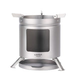 LIXADA  Tiatanium Camping Stove Outdoor Stove Wood Burning Stove Camping Pot Holder Firewood Bracket for Camping Picnic Hiking