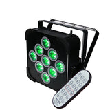 9X18W RGBWA UV Wireless DMX Uplighting Battery Operated Wifi&amp;IRC Remote Control DJ LED Par Can Wash Light Disco Wedding Uplights