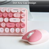 Mofii 2.4G Wireless Keyboard Mouse Combo 68 Keys Wireless Keyboard Ergonomic Mouse 3-gear Adjustable DPI