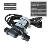 12V 24V DC Brushless Water Pump Silent 4 Points Threaded Solar Water Heater Shower Floor Heating Booster Pump IP68