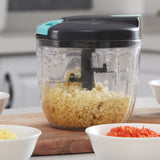 Hand Pulling Meat Grinder Household Kitchen Food Mixer Vegetables Cutter 500ML/900ML Food Chopper Easy to Use