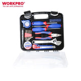 WORKPRO 37Piece Toolbox Set Cross-Shaped Screwdriver Steel Tape Measure Wrench Measuring Electric Pen Utility Knife Wire W009079