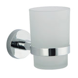 Round Glass Cup Hotel Wall Mounted Toothbrush Holder Home Toothpaster Accessories Toilet Bathroom Stainless Steel Organizer