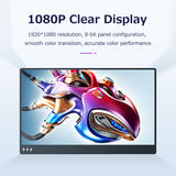 13.3 inch Portable Monitor OLED Screen 1920*1080 Resolution with Integrated Foldable Bracket Wide Compatibility