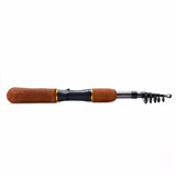 Telescopic Portable Carbon Fiber Fishing Rod Travel Sea Rock Spinning Fishing Pole 1.6M