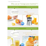 1 Pcs 50W Electric Juicer Orange Fruit Lemon Squeezer Juice & 2 Pcs Copper Coupe Champagne Glasses