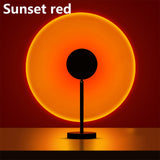 Remote Control Sunset Red Led Night Light USB Sun Rainbow Projection Desk Lamp for Living Room Wall Home Decoration Lighting