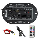 8 Inch 12V 24V 220V Three-use 3028BTMIC Car Digital Amplifier Monophone Amplifier Board With Bluetooth Radio TF Card Audio