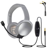 Microphone Cable Compatible Headphones with Volume Control Mute Switch Headset for PC Laptop PS4 PS5 Xbox One Game Earphone