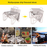 Ultra Light Weight Foldable Building Stove Wood Stove Stainless Steel BBQ Outdoor Camping Picnic Portable Grill