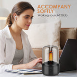 Candlelight Aromatherapy Humidifiers Essential Oils Fragrance Diffusers 120ML House USB Air Humidifier with Night Light for Home