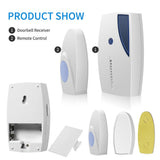 Smart Wireless Doorbell With LED Indication  36 Tunes Chime Music Door Bell Transmitter + Receiver 70-110M Range Remote Control
