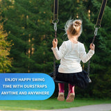 Outdoor Hammock Tree Swing Hanging Straps Kit,5Ft with 2 Locking Carabiners and 2 Tree Protectors,for Swings & Hammocks