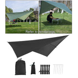 Waterproof Tent Tarp, Rain Fly Tent Tarp Light Ripstop PU2000mm Anti-UV Camping Travel Outdoor Shelter Awning Tarpaulin