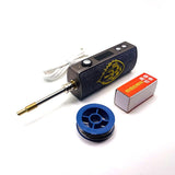 USB Adust 5-80W Electric Soldering Irons Wireless Mobile Portable Internal Heating Soldering Station 2500MAH 70*33*23MM Sliver