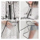2020 New Fashion  EVA Plasitc Transparent Women Rain Poncho Rain Cape Waterproof Raincoat for Hiking Biking