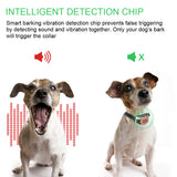 Intelligent Dog anti bark collar vibration sound flash light for small big dogs recharge rainproof anti-dog barking dog product