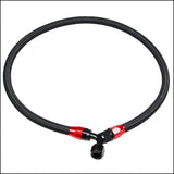 1Meter AN6 AN6 AN8 AN10 Stainless Steel Brained Oil Hose Line Hose Tube With 0Degree 90Degree Swivel Hose End Fitting Installed