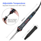 90W LED Handskit Digital Soldering Iron Kit 110V/220V Adjust Temperature Electrical Soldering Iron 4 Wire Core Welding Tools