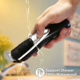 Professional Waterproof 5 In 1 Men Hair Trimmer LCD Display Electric Hair Clipper Dual Charging Hair Cutter Machine+Charge Base