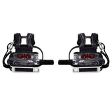 SPD Pedals for Spin Bike with Toe Cages for Shimano Clip Pedals Indoor Exercise Cycling Platform Pedals 9/16 inch