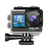 Action Camera 4K/60fps Touch Dual Screen WiFi Remote Control 2.0inch 170D 30m Waterproof Sports Camera Outdoor Video Camera DV
