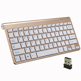Wireless Keyboard Mini USB Keyboard For PC laptop TV Computer Rubber keycaps Ergonomic Noiseless keyboard