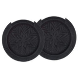 2 Pieces Guitar Sound Hole Cover Rubber Feedback Buffer Halt Soundhole Cover for 38/39/41/42 Inch Acoustic Guitar